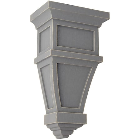 Ekena Millwork 6"W x 4"D x 11"H Alpine Wood Vintage Decor Corbel, Pebble Grey CORWD06X04X11APPG